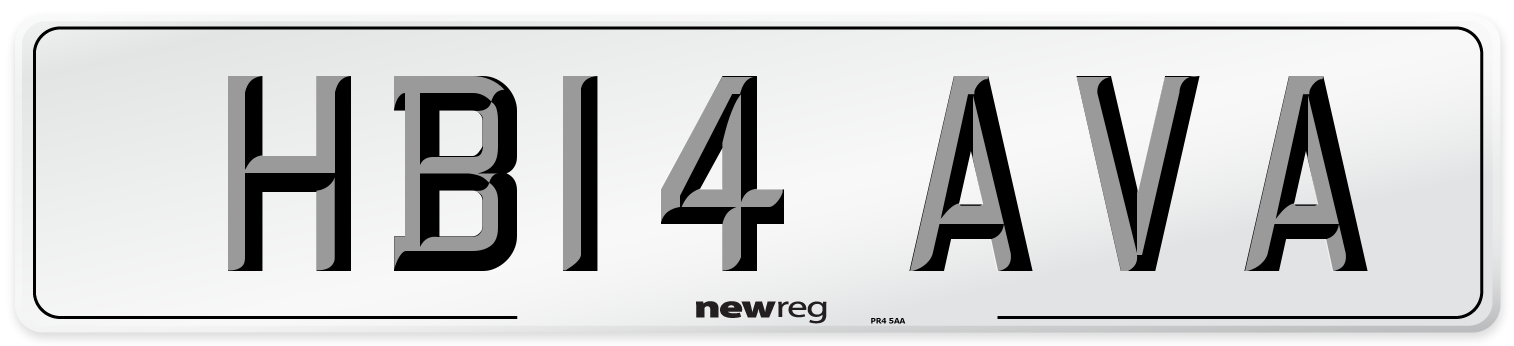 HB14 AVA Number Plate from New Reg